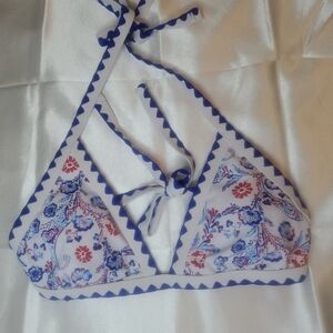 Floral Triangle Bikini Top
